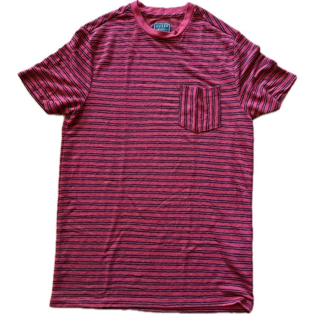 Guess Red and Black Stripe Tee T-Shirt Women’s XS